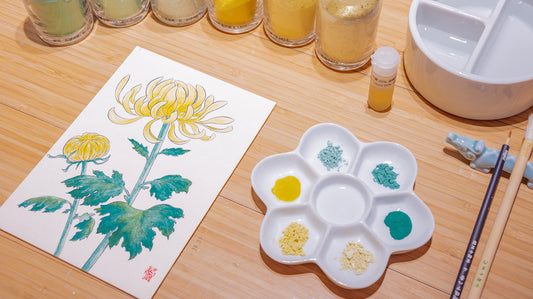 ［入門］岩絵具で花をえがく（きく） 26/09/23