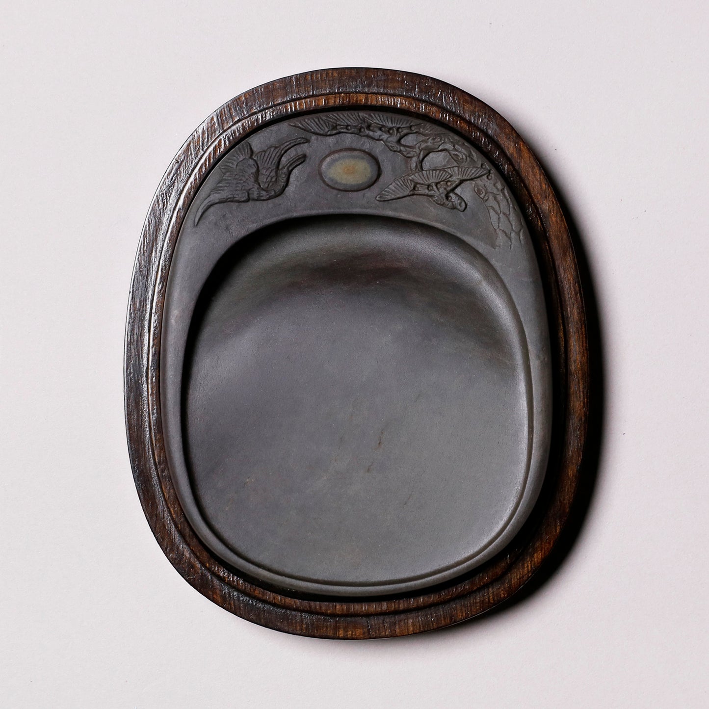 Duan Inkstone Mashiko / pine and crane 4 inches