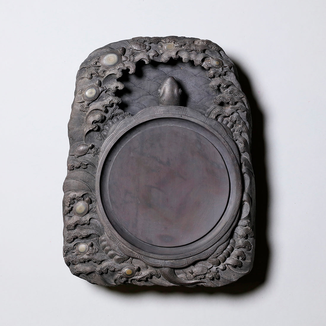 Duan Inkstone Mashiko Flower curving Turtle